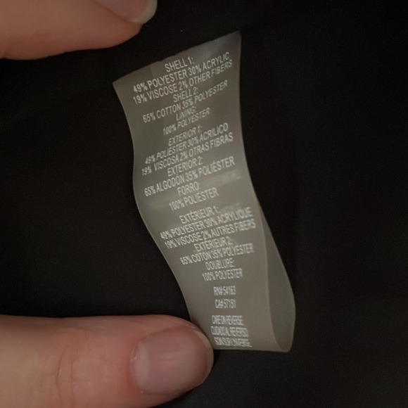 Karl Lagerfeld black & white textured cropped blazer size small cotton blend - Picture 3 of 5